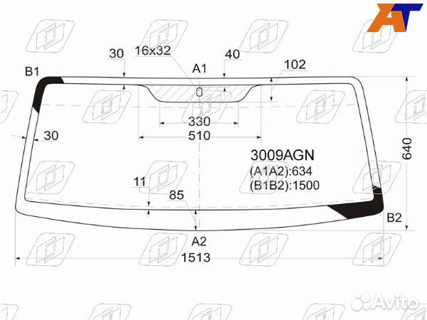 Стекло лобовое ssangyong korando