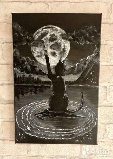 Авторская картина на холсте акрилом, размер 27х41