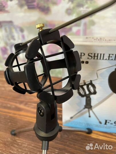 Держатель паук для микрофона + поп фильтр + стойка
