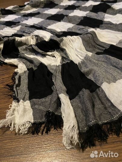 Платок шарф в клетку хлопок