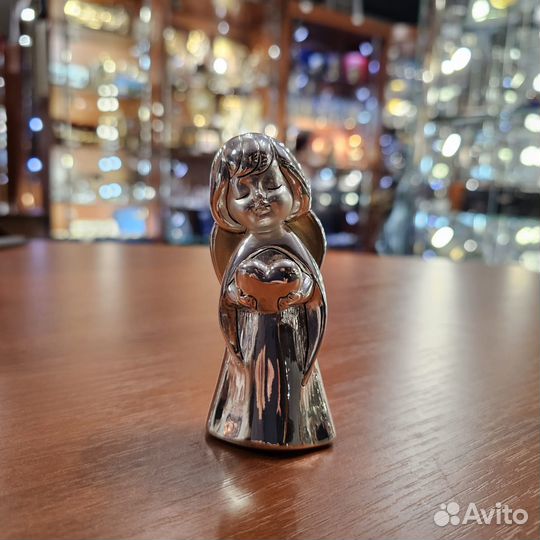 Ангел с сердцем, Италия, посеребрение, 10 см