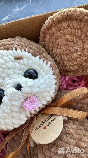 Чебурашка в подарочной упаковке. Ручная работа