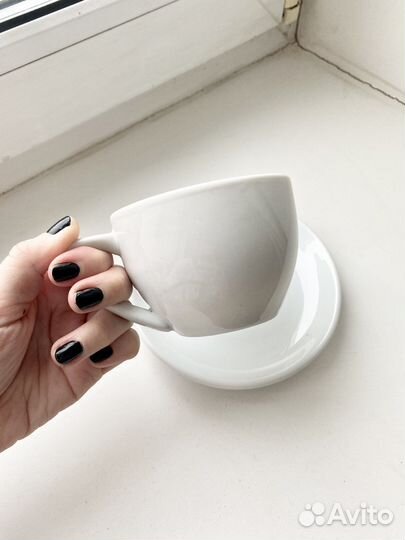 Белый чайный кофейный сервиз на 6 персон