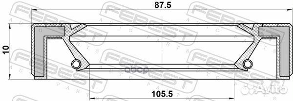 Сальник привода 87.5X105.5X10X10 95GAY891051010L