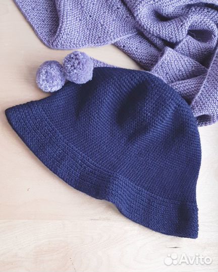 Шарф, бактус вязаный