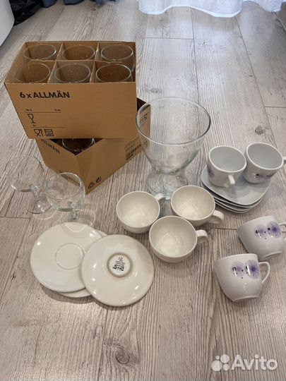 Чашка с блюдцем IKEA для кофе