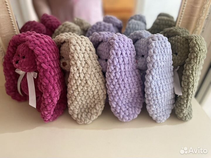 Вязаный зайка плюшевая ручной работы