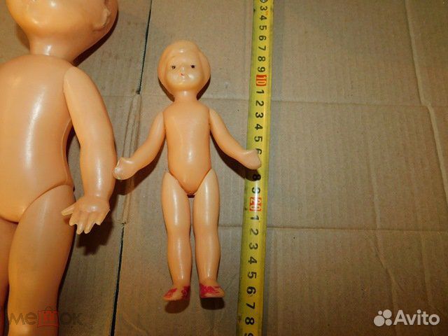 2 старинные.пластиковые куклы большая и малая СССР