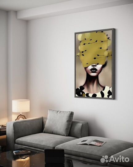Картина маслом на холсте портрет в абстракции