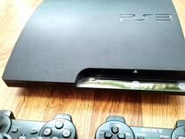 PS3 slim + 80 игр / 2 джоя / 500GB