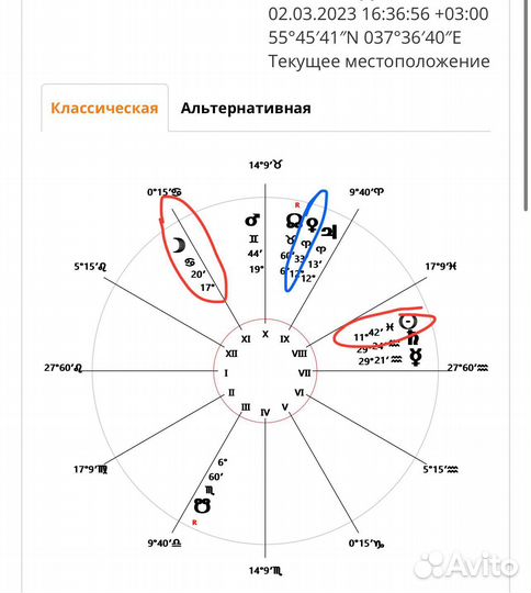 Хорарная карта