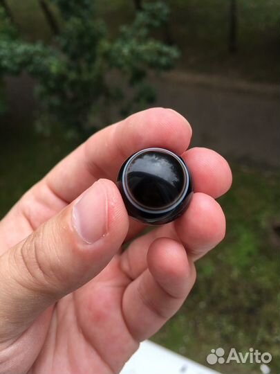 Бусина дзи природная