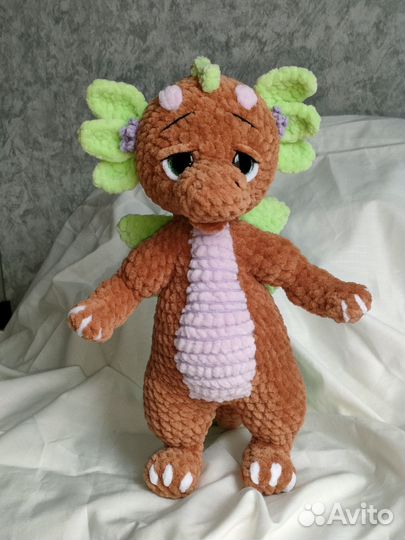 Дракон (вязаная мягкая игрушка-сувенир)