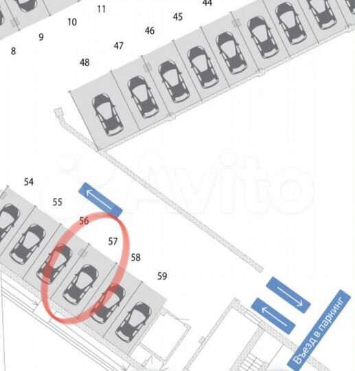 Машиноместо, 15 м²