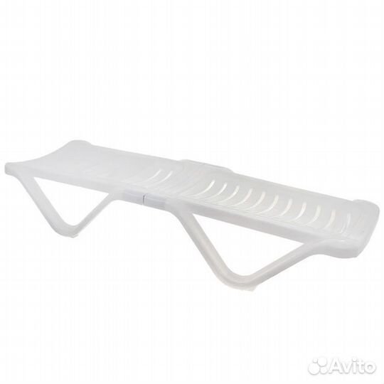 Шезлонг, размер 192 х 62 х 32, цвет белый