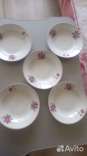 Тарелки суповые времён ссср.Made in D.P.R.K.Корея