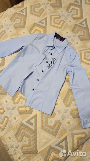 Блузка рубашка для девочки р.122