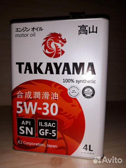 Маторное Масло Takayama Adacept 5W-30