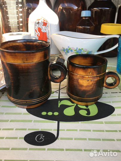 Деревянные кружки, винтаж СССР