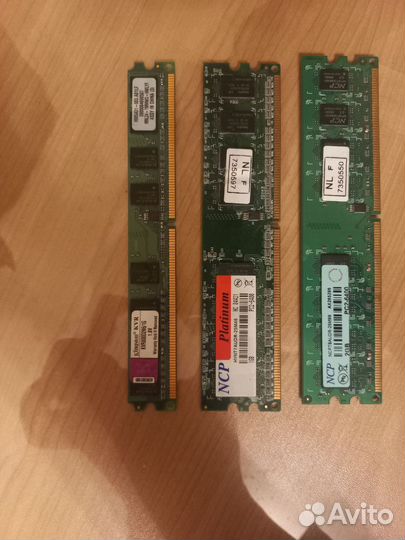 Оперативная память 2gb,1gb NCP и Kingston