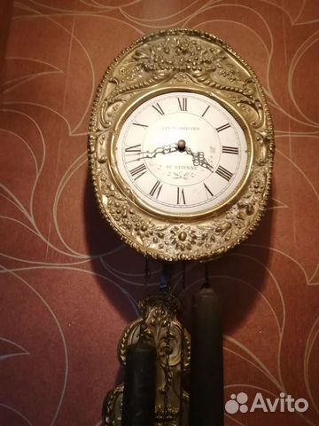 Старинные настенные антикварные часы с боем