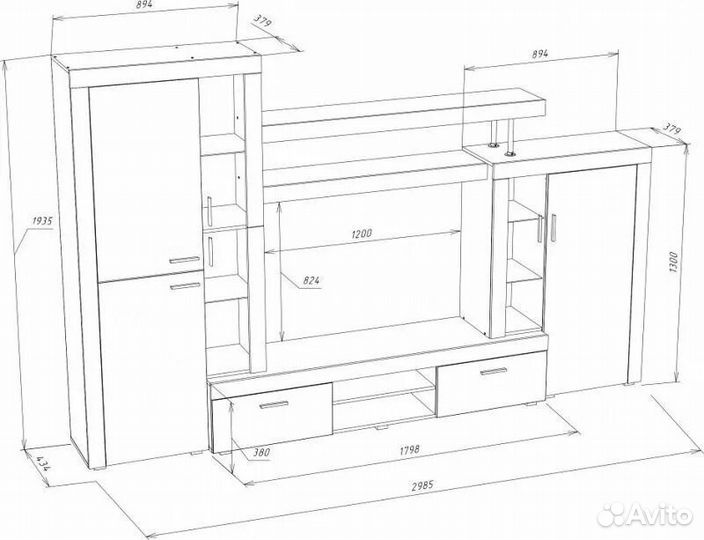 Стенка в гостиную новая Монтана new
