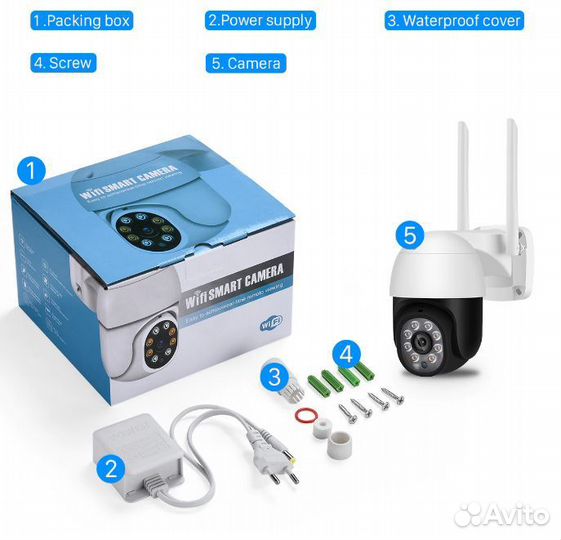 Уличная wifi камера видеонаблюдения 5 мп