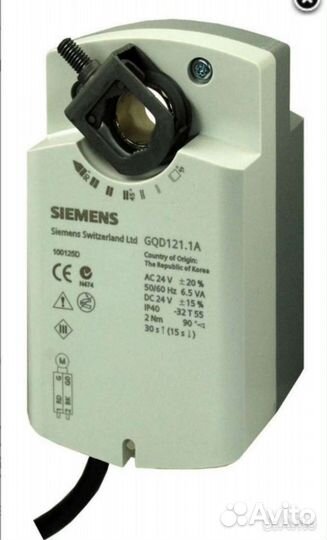 GQD121.1A. Привод поворотный siemens
