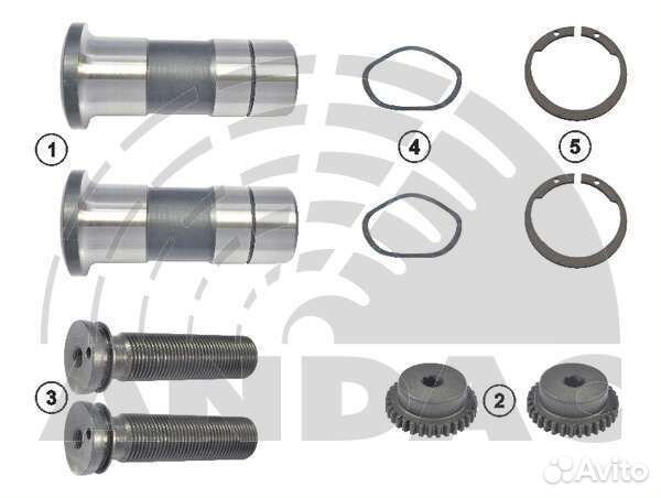 0810 20114 р/к дискового тормоза 5(мр)поршни