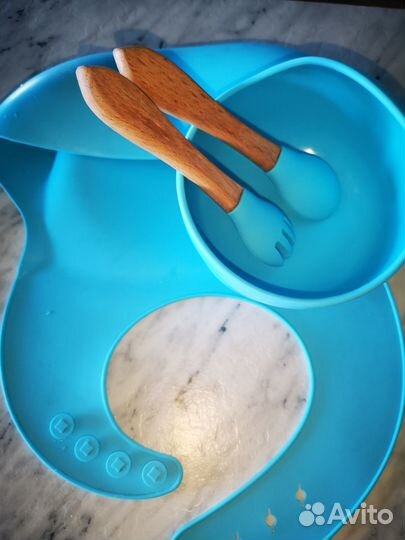 Набор детской силиконовой посуды