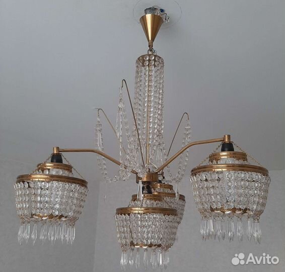 Люстра хрустальная Чехия СССР