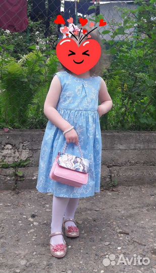 Летнее платье для девочки 6-8 лет
