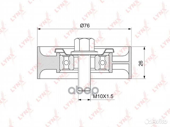 Ролик натяжной приводного ремня PB5349 lynxauto