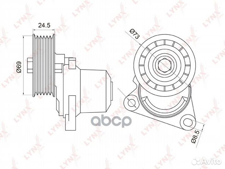 Ролик натяжной приводного ремня PT3026 lynxauto