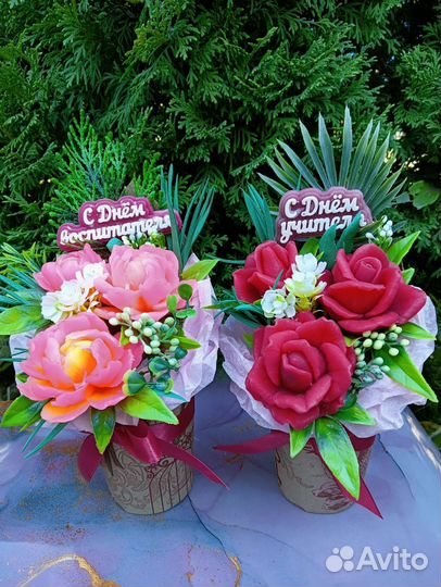 Букет из мыла учителю, воспитателю