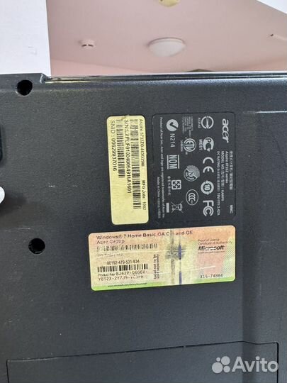 Ноутбук acer на запчасти