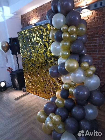 Фонтан для шоколада, шары с гелием (латекс,фольга)