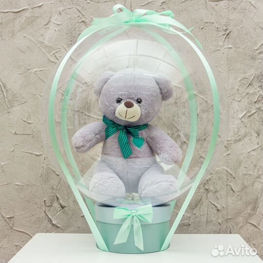 Подарочный набор: Плюшевый медвежонок в в шаре