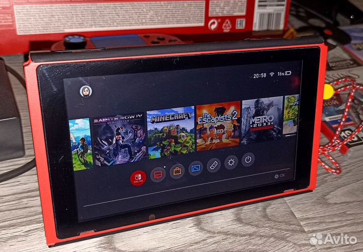 Nintendo switch mario + 3 картриджа