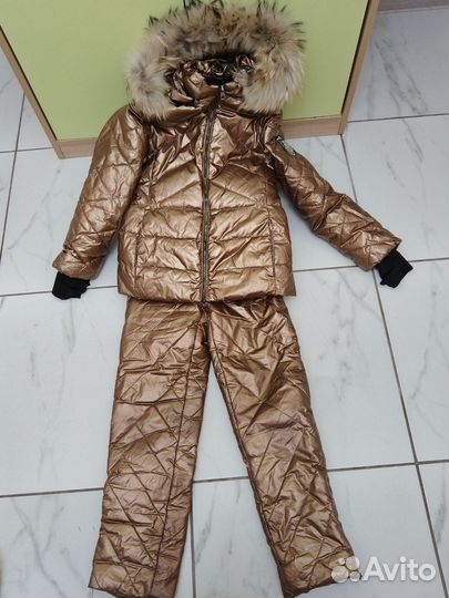 Зимний комбинезон на девочку рост 134 140