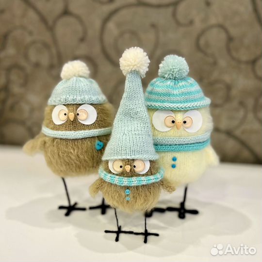 Сова, птица счастья, handmade, интерьерная игрушка