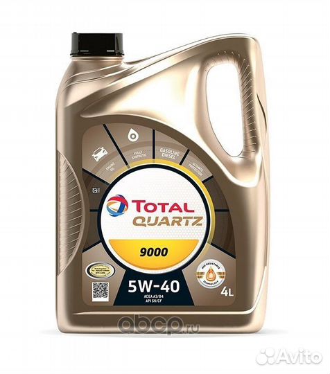 Масло моторное total 9000 5W40 4л 10950501