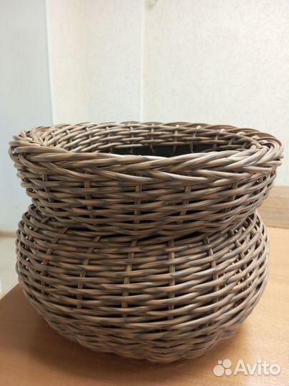 Кашпо горшочек 12 л из ротанга