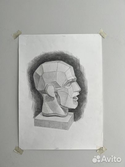 Рисунок аквдкмический рисунок гипсовых фигур А2