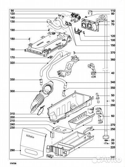 Шланг подачи воды стиральной машины Miele