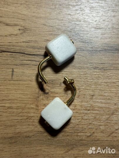 Marni серьги золото/мрамор Marble Earrings in Gold