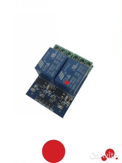 Модуль 2-ое рэле с оптоизоляцией 12V 10A