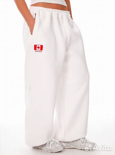 Штаны оверсайз от инстрины белые