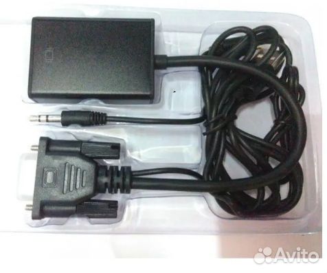 Адаптер переходник VGA-hdmi с питан и аудио новый