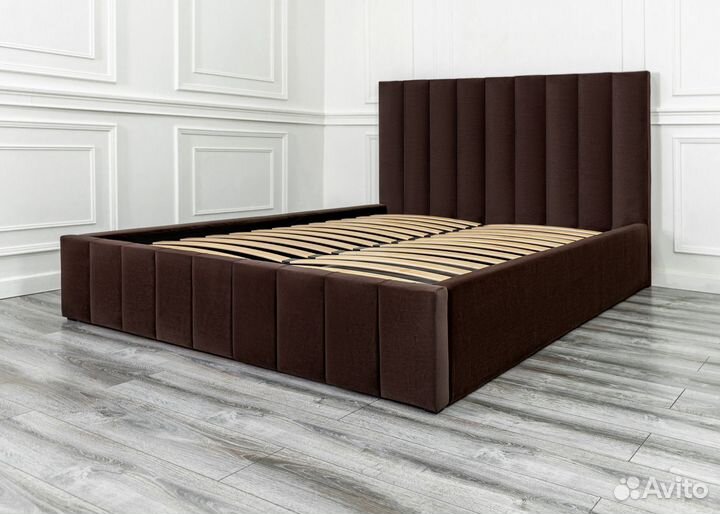 Кровать 140х200 двуспальная шоколад